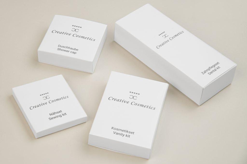 Hotel Amenities für Hotelgäste in weißer Verpackung – stilvoll und hygienisch